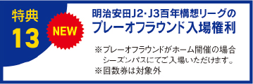 特典13 明治安田生命J2・J3百年構想リーグのプレーオフラウンド入場権利