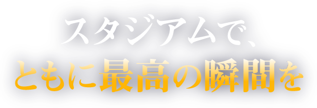 スタジアムで、ともに最高の瞬間を