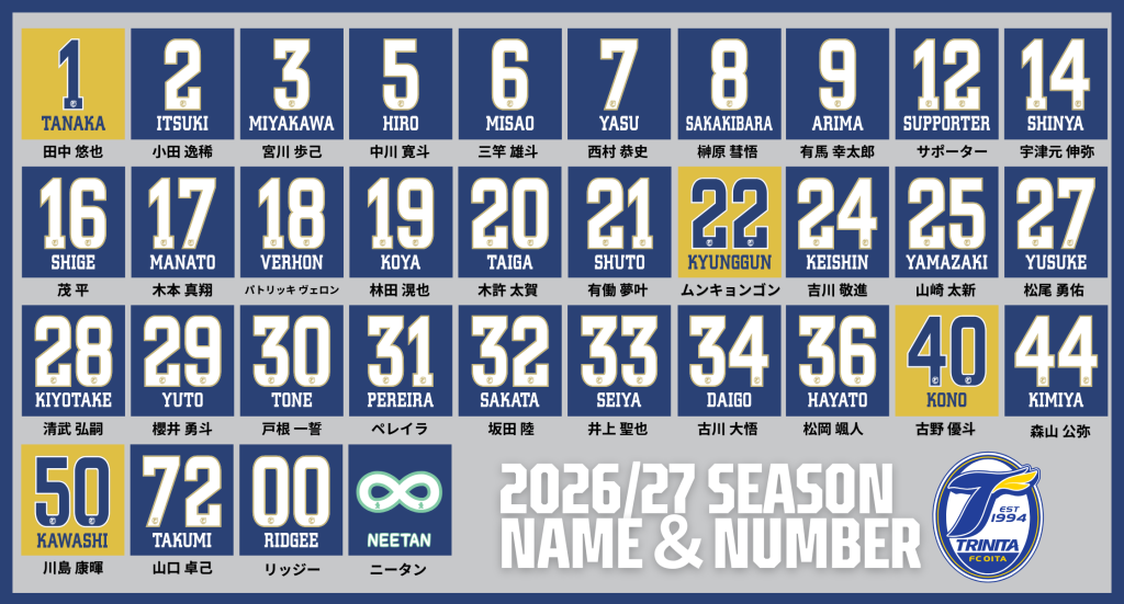 ユニフォーム】2026/27シーズンオーセンティックユニフォームデザイン